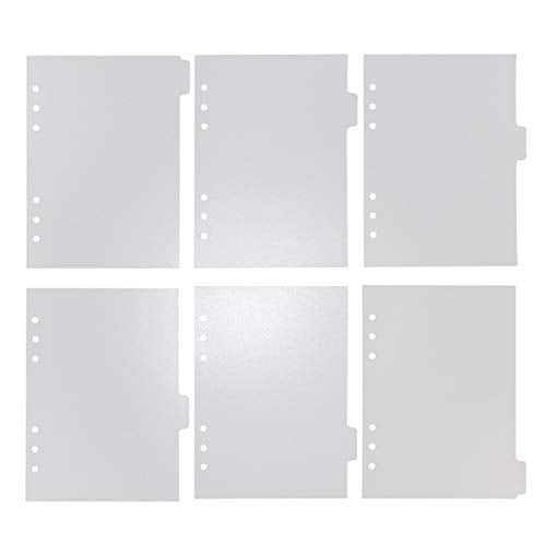 5sheets/lot Planner Inner Pages Spacer Plate Diario Binder 6 Holes Separator_j$ 